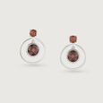 Contemporary Chic Silver Drop Earrings,,hi-res view 2