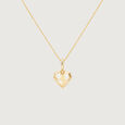 Faceted Heart Gold Pendant,,hi-res view 4