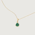 Sleek Contemporary Emerald Gold Pendant,,hi-res view 5