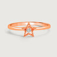 Stellar Radiance 18KT Rose Gold Diamond Finger Ring,,hi-res view 2
