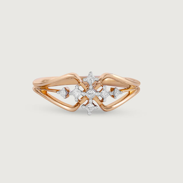Dazzling Blend Gold & Diamond Finger Ring,,hi-res image number null