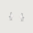 Twirl Pop Silver Hoop Earrings,,hi-res view 5