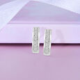 Sleek Classic Silver Stud Earrings,,hi-res view 1