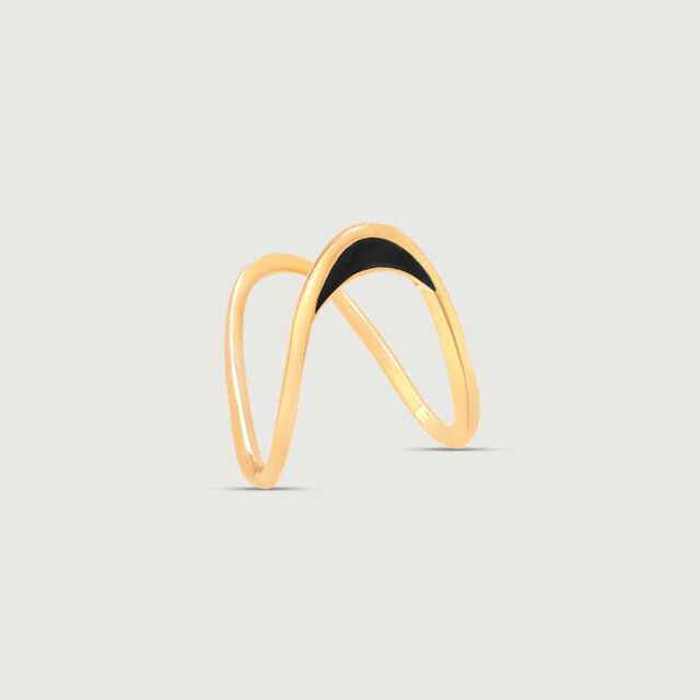 Wavy Minimalist Gold Ring,,hi-res image number null