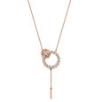 14KT Rose Gold Orbiting Elegance Diamond Necklace,,hi-res view 2