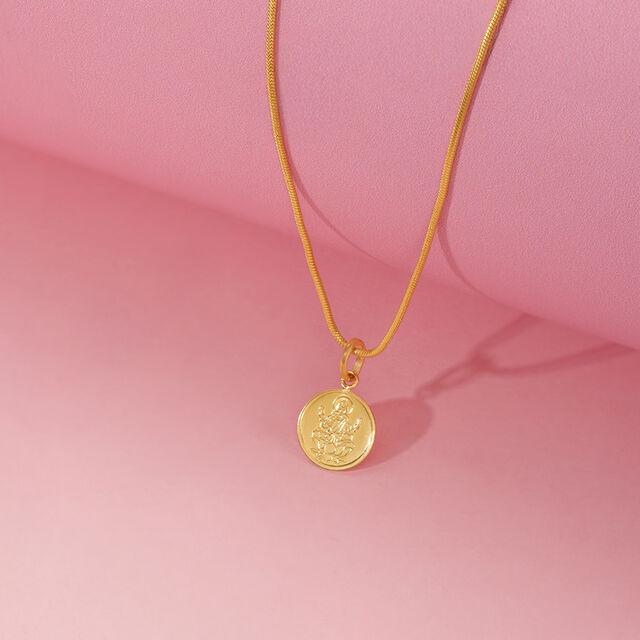 Divine Lakshmi Gold Pendant,,hi-res image number null