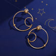 Starship Sparklers 14KT Yellow Gold Orbit-Inspired Stud Earring,,hi-res view 1