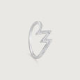 Sharp Zigzag Silver Ring,,hi-res view 2