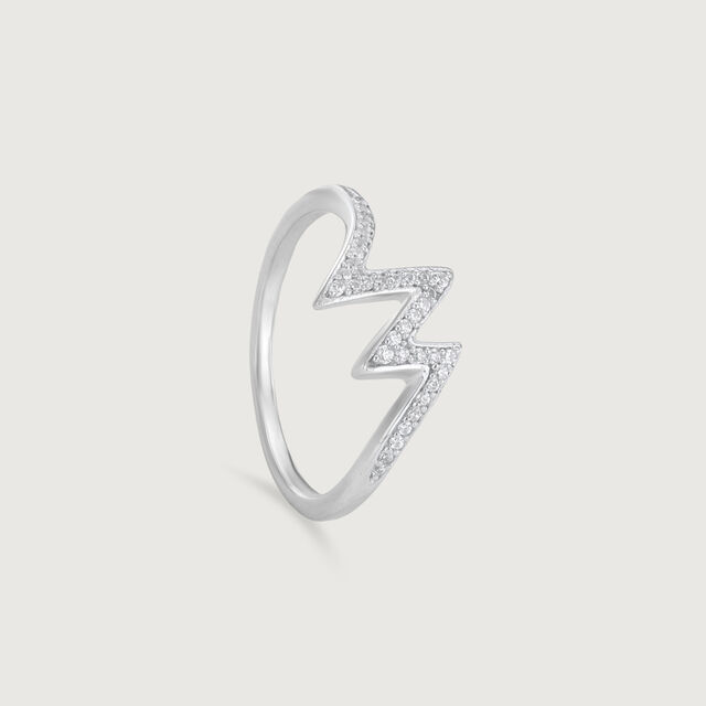 Sharp Zigzag Silver Ring,,hi-res image number null