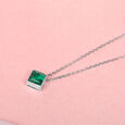 Mystic Green Silver Necklace,,hi-res view 1