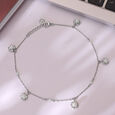 Flirty Bloom Silver Anklet,,hi-res view 1