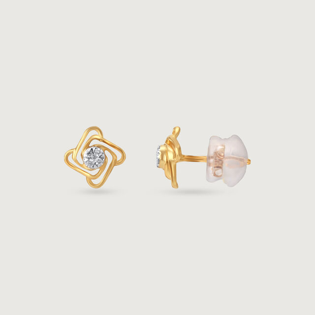 Twisted Glow Diamond Stud Earrings,,hi-res image number null