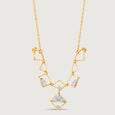 Transformable 14 KT Pure Gold & Diamond Necklace,,hi-res view 4