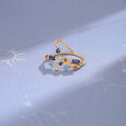 Nebula's Glow Blue Topaz 14KT Finger Ring,,hi-res view 1