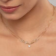 Whispering Leaves Gold & Diamond Necklace,,hi-res view 2