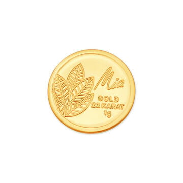 1 GM 22 Karat  Sublime Mango Leaf Gold Coin