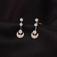 Mystic Moon 14 Kt Gold and Diamond Drop Earrings,,hi-res view 1