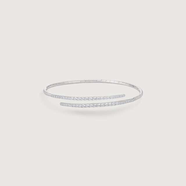 Twinned Gleam Silver Bangle,,hi-res image number null