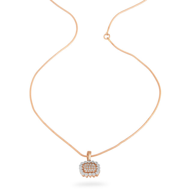 14KT White-Rose Gold Dazzle Me How Diamond Pendant,,hi-res view 2