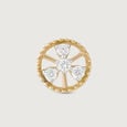 Radiant Clover Gold and Diamond Nose Pin,,hi-res view 3