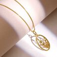 Leafy Babe Gold Pendant,,hi-res view 1