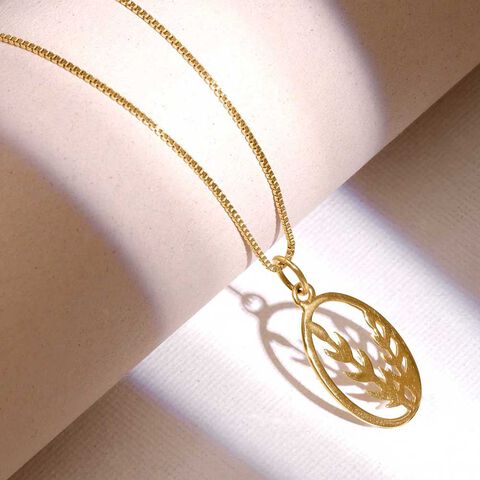 Leafy Babe Gold Pendant