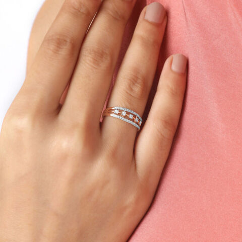 Radiant Groove Diamond Ring