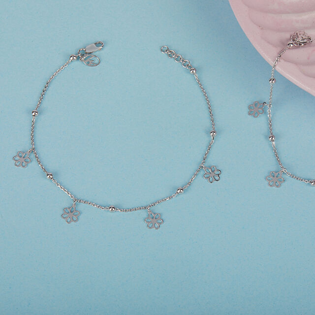 Daisy Dance Silver Anklet,,hi-res image number null