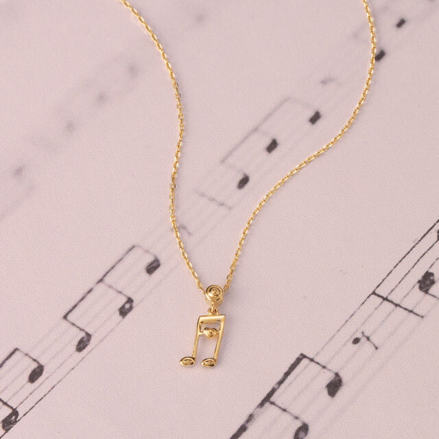 Melodic Love Note 14KT Gold Chain & Pendant,,hi-res image number null