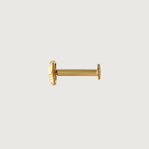 Sculpted Square Gold Nose Pin