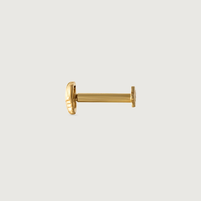 Sculpted Square Gold Nose Pin,,hi-res image number null