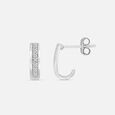 Sleek Classic Silver Stud Earrings,,hi-res view 4