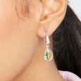 Graceful Silver Hoop Earrings,,hi-res view 2