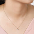 14KT Yellow Gold Dual Curves Diamond Necklace,,hi-res view 1