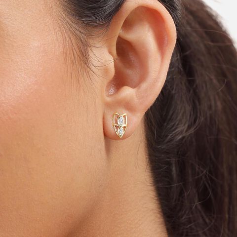 Elegant Marquise Diamond Stud Earrings