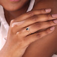 Blue Crown Diamond & Gold Ring,,hi-res view 2