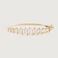 Zigzag Pulse Gold & Diamond Bangle,,hi-res view 4
