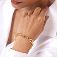 Bold Interlink 18KT Gold Bracelet,,hi-res view 2