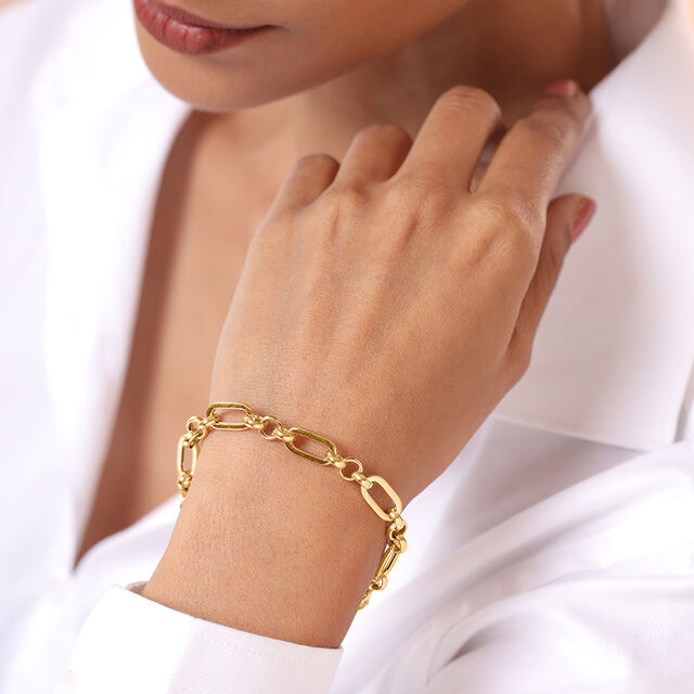 Bold Interlink 18KT Gold Bracelet,,hi-res image number null