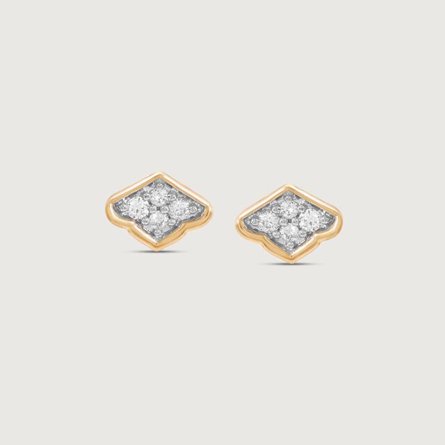 Arch Edge Diamond Stud Earrings,,hi-res image number null