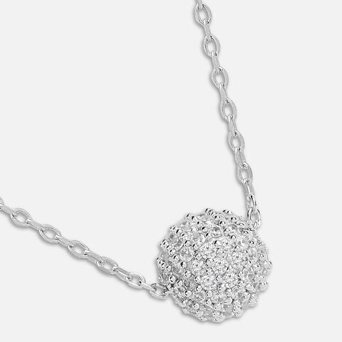 Icy Gem Silver Necklace