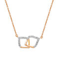 14KT Rose Gold An Intersection Of Beauty Diamond Necklace,,hi-res view 1