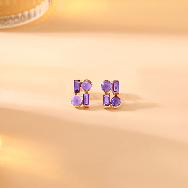 Bombshell 14KT Amethyst  Stud Earrings,,hi-res image number null