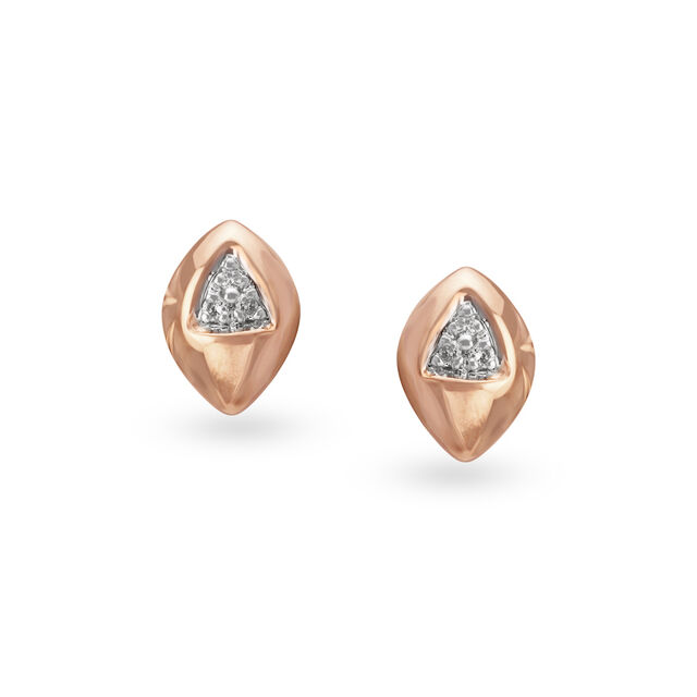 14KT Yellow Gold Diamond Stud Earrings,,hi-res image number null