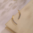 Subtle Sparkle Gold & Diamond Stud Earrings,,hi-res view 1