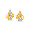 Dainty Abstract Diamond Stud Earrings,,hi-res view 1