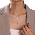 Contemporary Square Gold & Diamond Pendant,,hi-res view 2