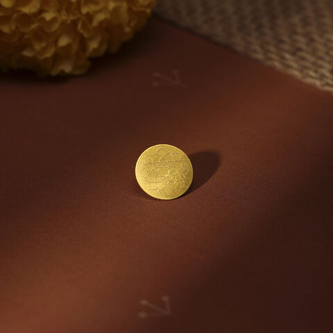 0.5 GM 24 Karat Lotus Gold Coin
