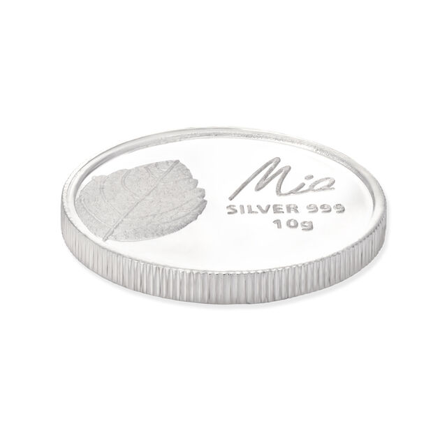 10 GM 999 Sacred Tulsi Leaf silver Coin,,hi-res image number null