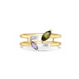 14KT Yellow Gold Odyssey Sapphire And Tourmaline Ring,,hi-res view 2
